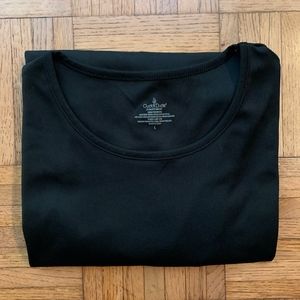 Women's Cuddl Duds Black Long Sleeve T Shirt, L